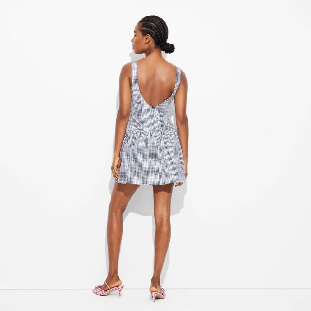 Wild Fable - Women's Drop Waist Mini Sundress - Wild Fable Navy Navy Blue - Picture 3 of 3